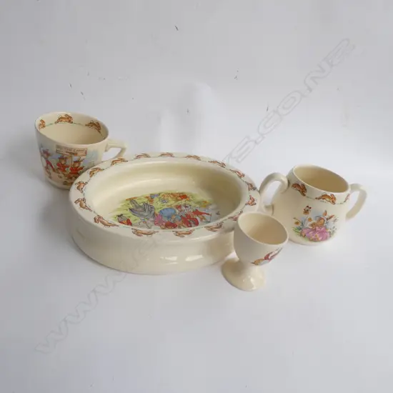 ROYAL DOULTON BUNNYKINS - CUP / MUG / OVAL BOWL & EGG CUP