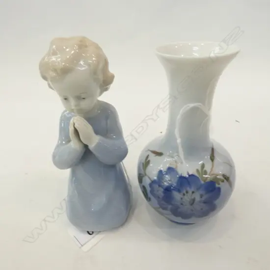 ROYAL COPENHAGEN VASE H120 & FIGUREINE
