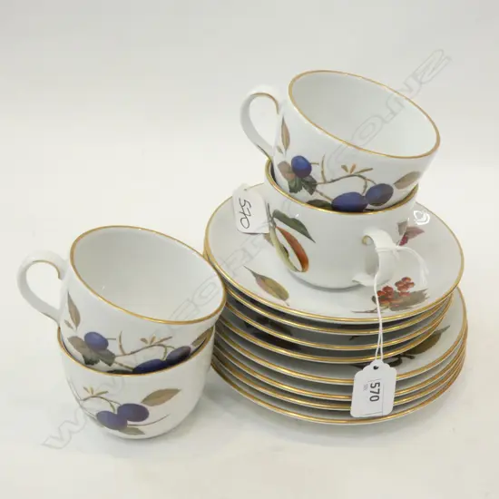 FOUR ROYAL WORCESTER EVESHAM TRIOS 