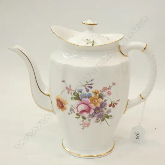 ROYAL CROWN DERBY - DERBY POSIES  LARGE COFFEE POT - RED STAMP H. 210MM