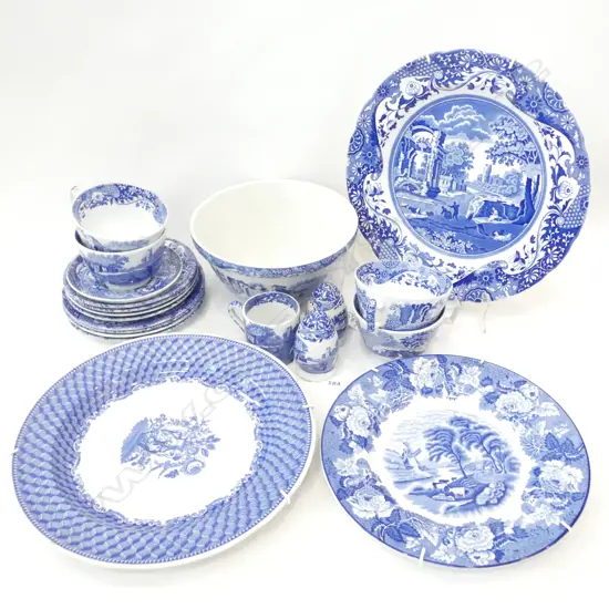 SPODE COPELAND BLUE & WHITE PCS. CUPS/ SAUCERS/PLATES/ SHAKERS/ BOWL ETC. 