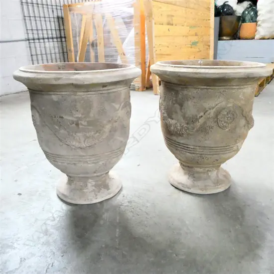 PR CLASSICAL TERRACOTTA PLANTERS SWAGS. 505mm.