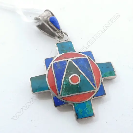 PENDANT, ENAMELLED ON SILVER