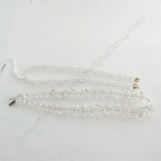 2 CRYSTAL NECKLACES ONE A/F
