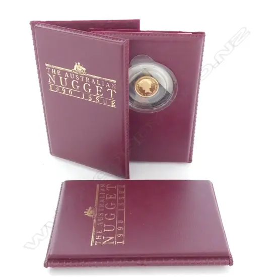 AUSTRALIAN PURE GOLD COINS, 1990, 1/10TH, 1/20TH AND, 1/4 OUNCE, .40 OF OUCE IN TOTAL (3 COINS)