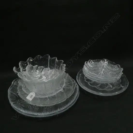 13 GLASS DISHES; 6 WITH ORREFORS SWEDEN STICKER