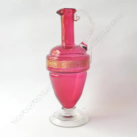 Grecian form with Greek key gilded band