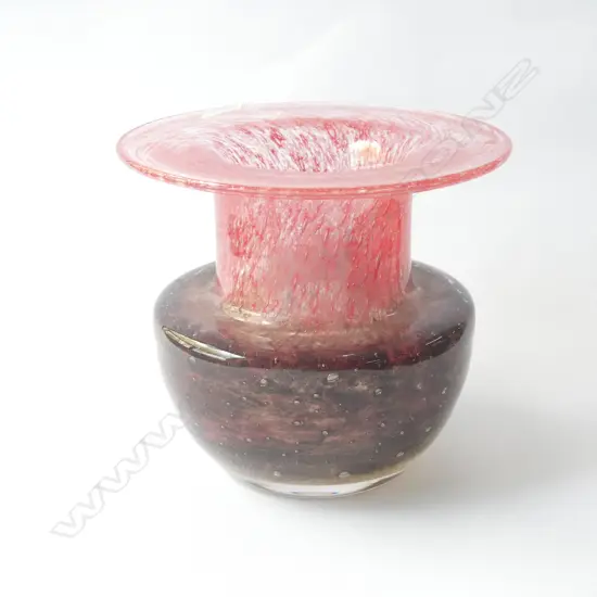 EKENAS LAVA ART GLASS SIGNED VASE - H. 150MM