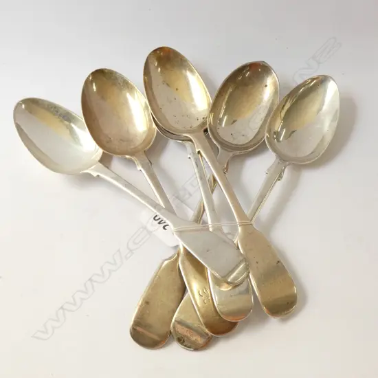 6 FIDDLE DESSERT SPOONS 267GMS