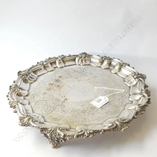 SHEFFIELD PLATE TRAY 300MM DIA