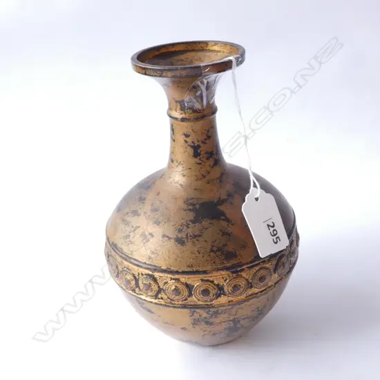 GILDED BRONZE VASE - H. 200MM