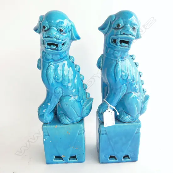PR BLUE CHINESE FOO DOGS H. 320MM