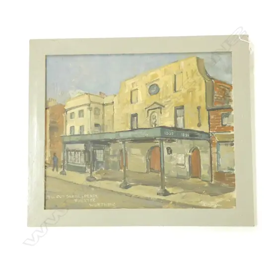 VICTOR SLAYMAKER 'OLD SHAKESPEARE THEATRE WORTHING' OIL ON BOARD 450 X 540MM