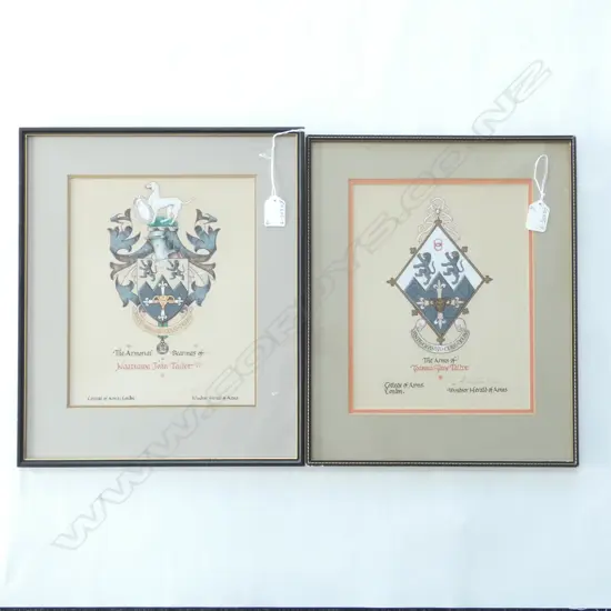 PR HAND PAINTED COAT OF ARMS FOR 'NGATIAWA JOHN TALBOT' &...