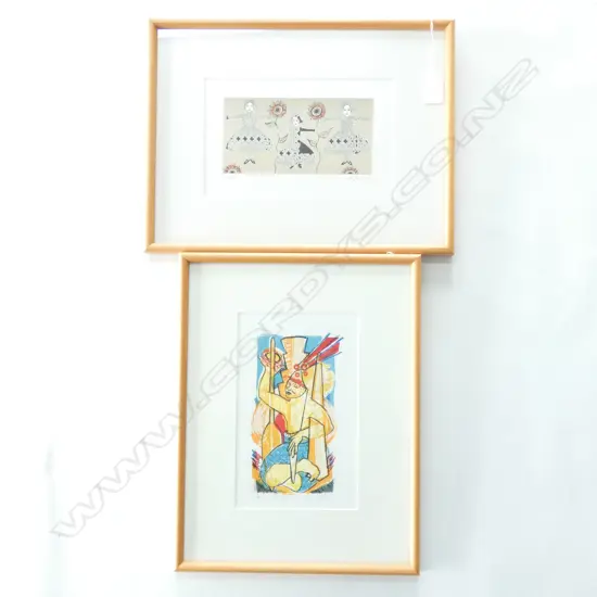 TWO FRAMED LIMITED EDITION MUKA GALLERY PRINTS - BOTH SIGNED - 110 X 200MM