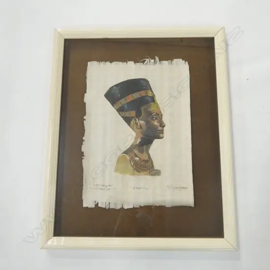 NEFERTITI OIL ON PAPYRUS 330 X 235MM