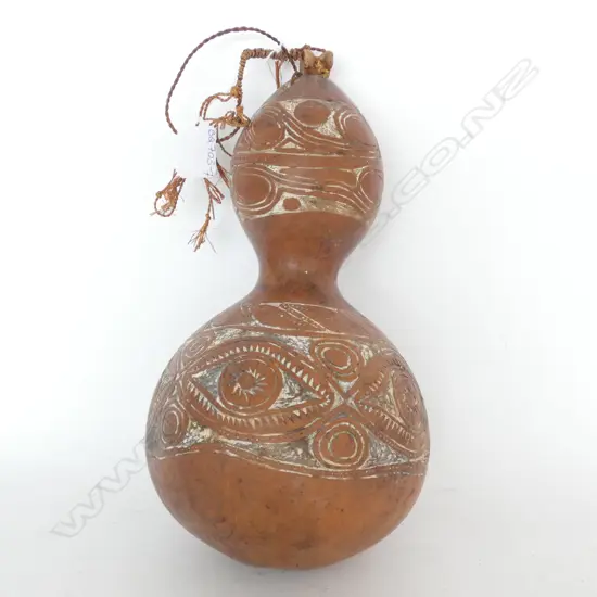 CARVED GOURD WITH SPATULA - H. 330MM 