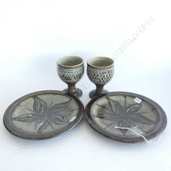 PR GOBLETS & PR PLATES BY MIREK SMISEK, MID-1970s