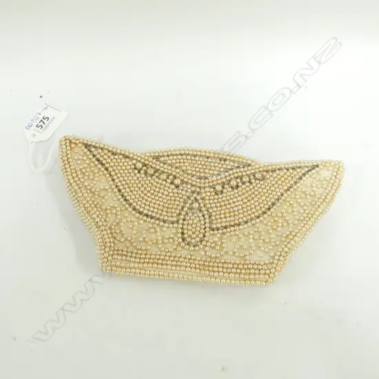 VINTAGE BEADED PURSE - ART DECO STYLE - L. 210MM
