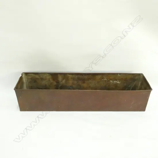 VINTAGE. WINDOW SILL COPPER HERB PLANTER L.470mm W.110mm
