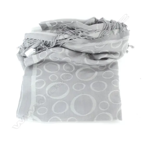 LADIES SHAWL - 100% CASHMERE - GREY & SILVER