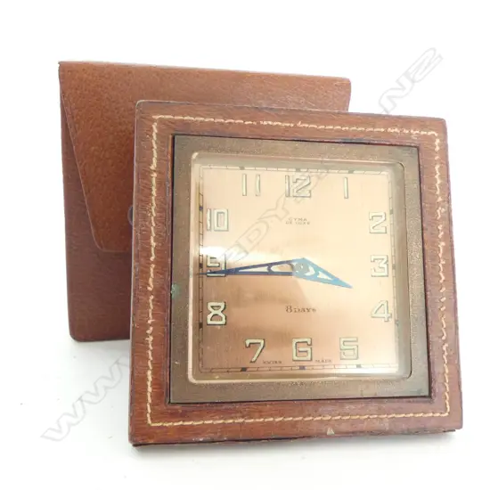 TRAVEL CLOCK, CYMA 8 DAY MECHANICAL IN ORIGINAL CASE