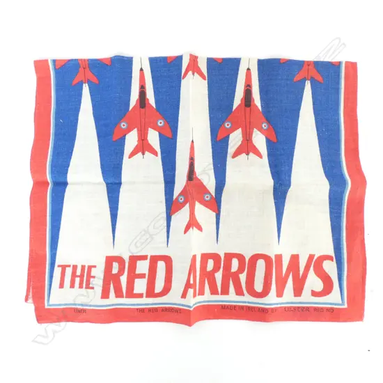 VINTAGE ULSTER WEAVERS IRISH LINEN RED ARROW TEATOWEL, UNUSED