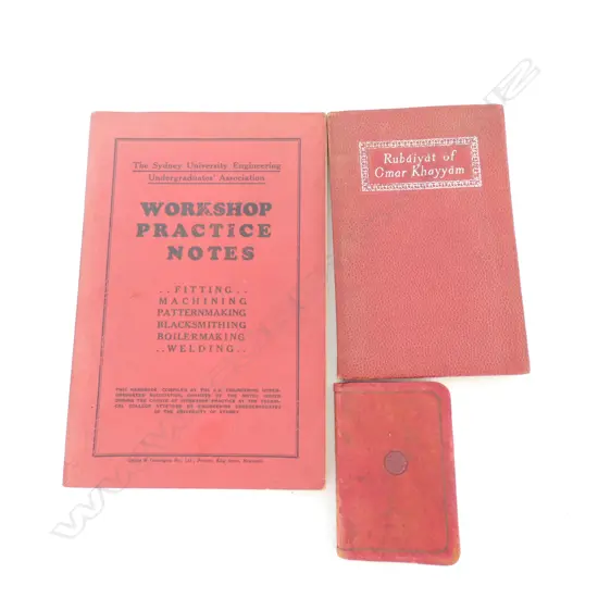 BOOKS, 3 VERY OLD, CHRISTMAS CAROLS, OMAR KHAYYAM, WORKSHOP PRACTISES