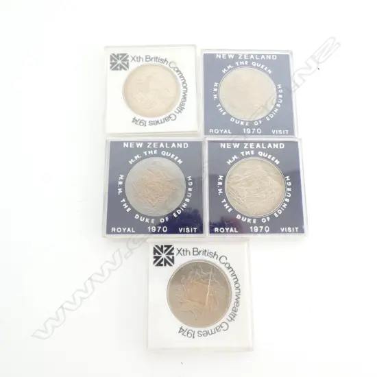 COINS (5), NZ UNCIRCULATED DOLLARS