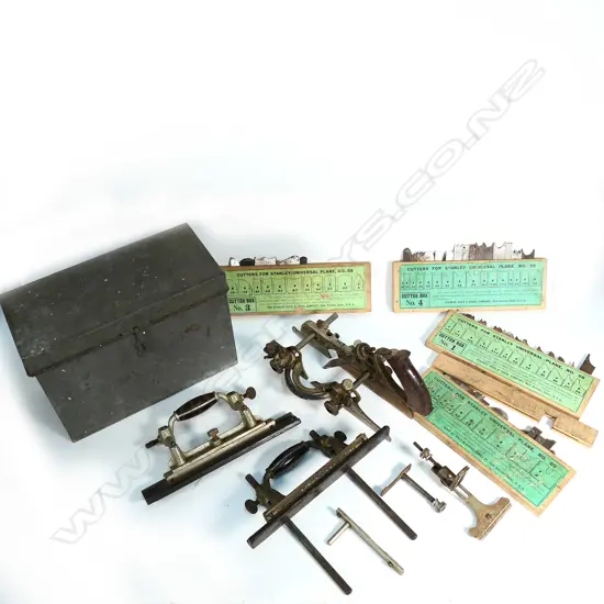 STANLEY UNIVERSAL PLANE NO 55 WITH ALMOST ALL CUTTERS 