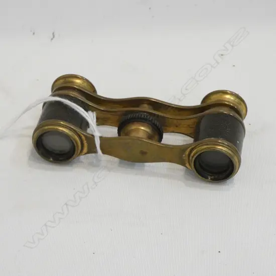 ANTIQUE BRASS OPERA GLASSES W. 80MM