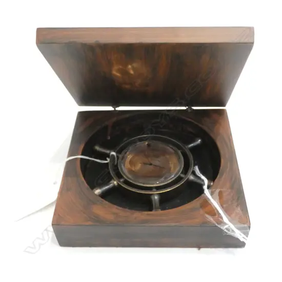 NEW NAUTICAL CLOCK IN WOODEN BOX -  CLOCK DIA 100MM