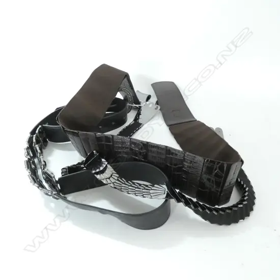 THREE QUALITY LADIES BELTS -  DECORATIVE BUCKLES & BELTS 