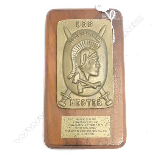 USS HECTOR PRESENTATION PLAQUE H. 270MM