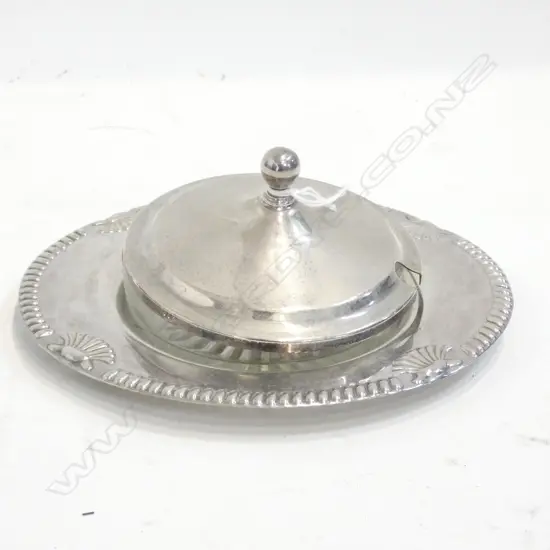 SILVER PLATE BUTTER DISH L. 155MM
