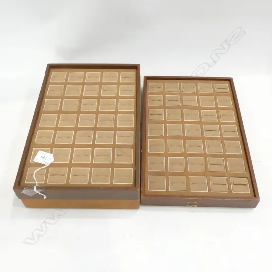 THREE JEWELLERY RING TRAYS - 330 X 210MM
