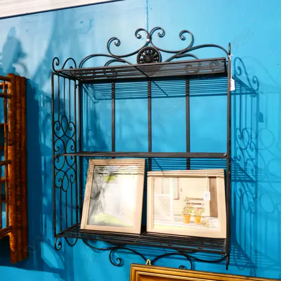 3 TIER METAL WALL RACK W. 615MM H. 980MM