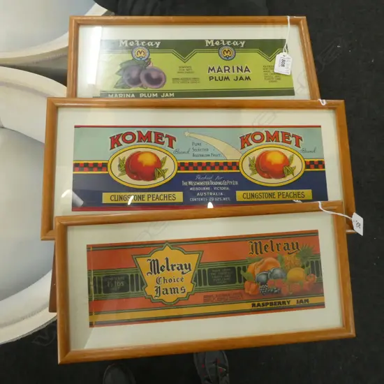 3 FRAMED JAM LABELS 110 X 330MM