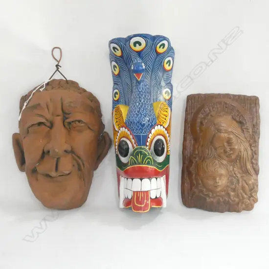 3 WALL SCULPTURES; 1 PAUL HOLMES BY PAULINE MARTIN 200 X 255MMM