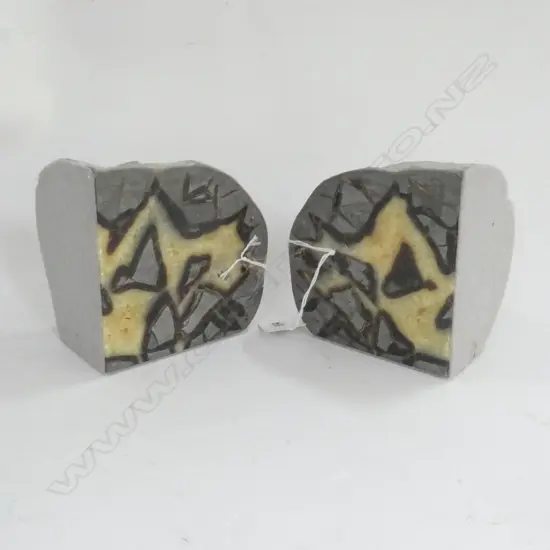 PR POLISHED AGATE ROCK BOOKENDS 