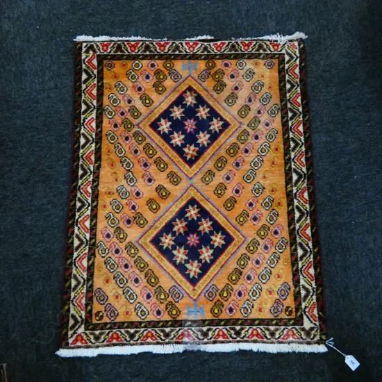 (125G) PERSIAN SHAHREBAB SMALL RUG H/KNOTTED 840 x 640mm