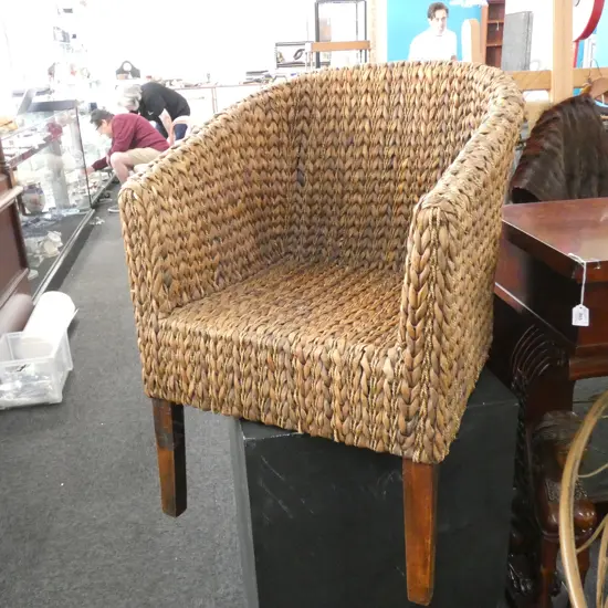 PR WOVEN WATER HYACINTH CHAIRS