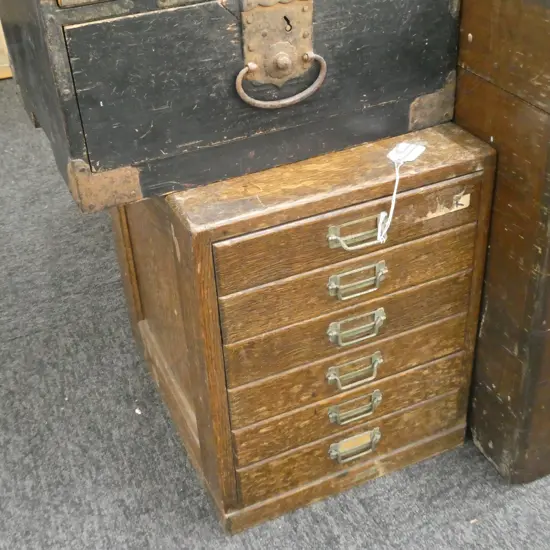 SM JAPANESE WOODEN 6-DRAWER FILING CABINET - 270 X 340 X 340MM