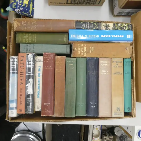 BOX LOT BOOKS; VINTAGE TRAVEL
