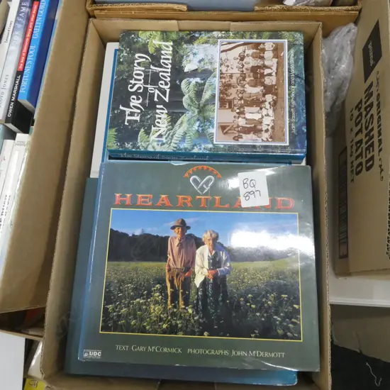 BOX LOT ASST. BOOKS; NZ INTEREST 