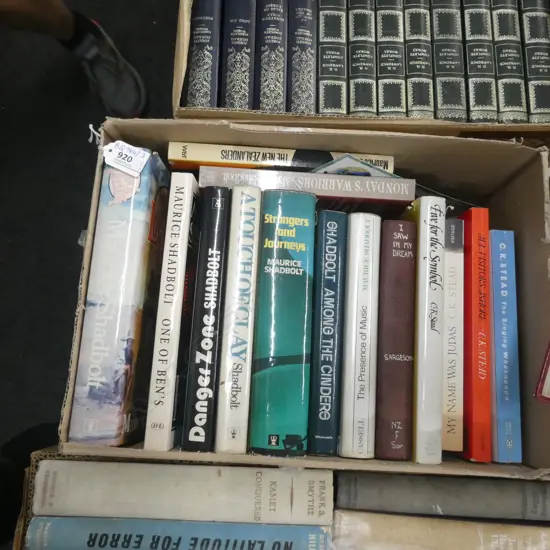 BOX LOT NOVELS; NZ AUTHORS; STEAD, SHADBOLT, SARGESON