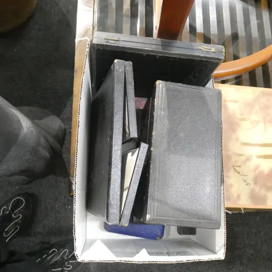 BOX LOT ASST. BOXED CUTLERY ETC