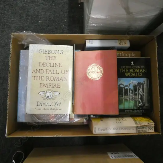 BOX LOT ASST. BOOKS; GREECE, ROME, ITALY ETC