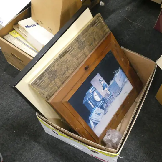 BOX LOT ASST. ARTWORKS 