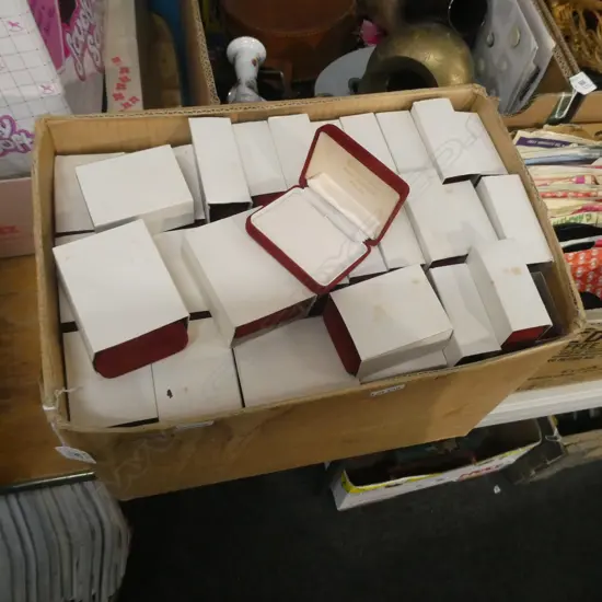 LG BOX LOT PLUSH JEWELLERY CASES WITH CARDBOARD SLEEVES